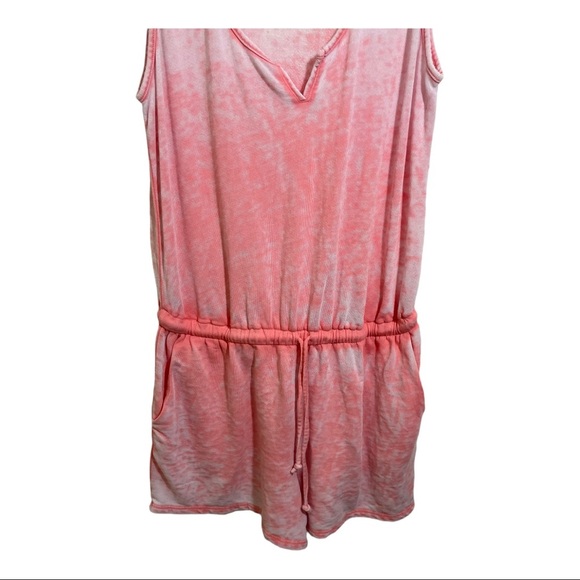 Lulus womens Romper tie dye drawstring waist. Pockets sleeveless size Small - Picture 3 of 10